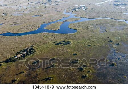 Aerial view of a delta, Okavango Delta, Botswana View Large Photo Image Stock Photo - Aerial view of a delta, Okavango Delta, Botswana. Fotosearch