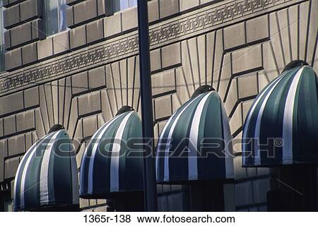 Awnings along a building exterior View Large Photo Image Stock Photo - Awnings along a building exterior. Fotosearch