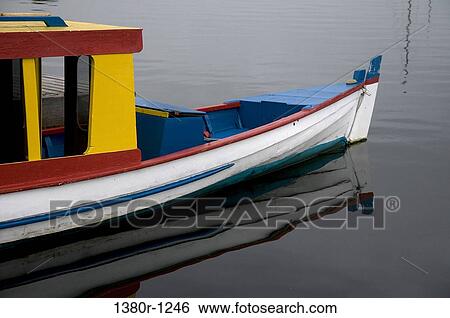 Stock Photograph - Boat in a lake, Florianopolis, Santa Catarina, Brazil. Fotosearch