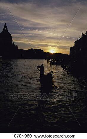 Stock Image - Boat on the Grand Canal, Venice, Italy. Fotosearch