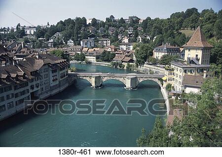 Bridge over a river, Bern, Switzerland View Large Photo Image Stock Image - Bridge over a river, Bern, Switzerland. Fotosearch