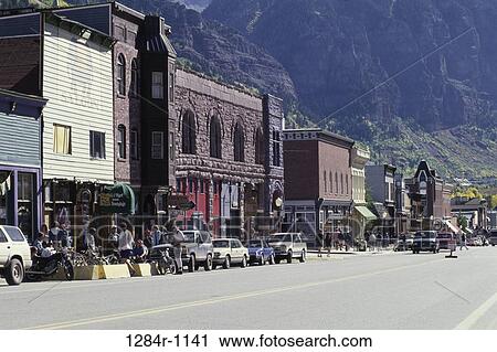 Buildings in quaint town, Telluride, Colorado, USA View Large Photo Image Stock Image - Buildings in quaint town, Telluride, Colorado, USA. Fotosearch