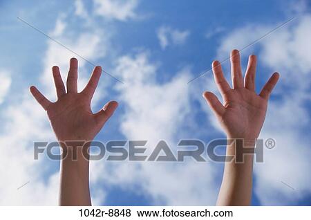 Child's hands reaching up View Large Photo Image Stock Photo - Child's hands reaching up. Fotosearch