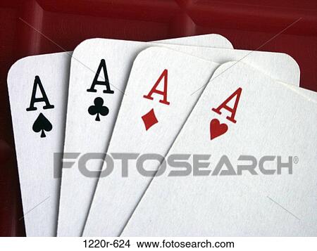 Close-up of a fanned out hand of aces View Large Photo Image Picture - Close-up of a fanned out hand of aces. Fotosearch