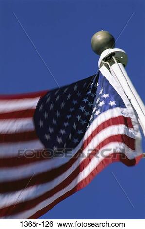 Stock Photograph - Close-up of a flag of the United States of America fluttering. Fotosearch