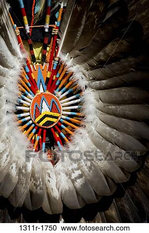 Close-up of a Native American tribal headdress View Large Photo Image Stock Image - Close-up of a Native American tribal headdress. Fotosearch