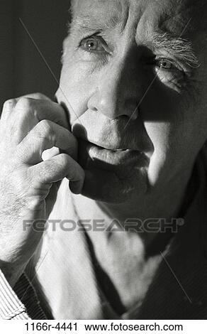 Stock Image - Close-up of a senior man. Fotosearch