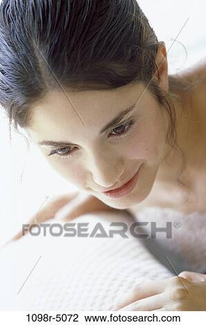 Close-up of a teenage girl smiling View Large Photo Image Stock Image - Close-up of a teenage girl smiling. Fotosearch