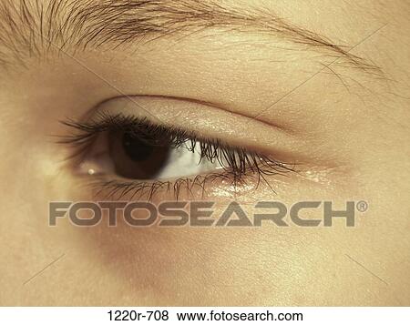 Stock Photo - Close-up of a young woman's eye. Fotosearch