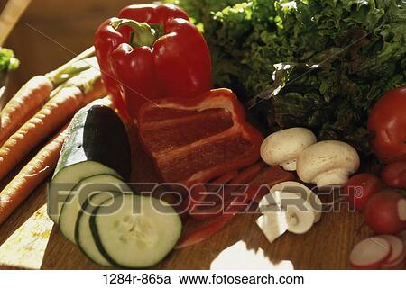 Stock Image - Close-up of assorted vegetables. Fotosearch