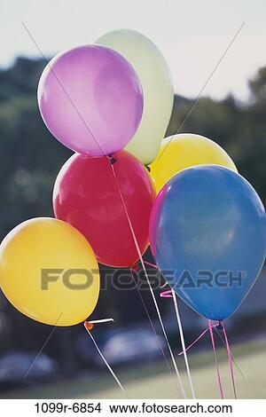 Close-up of balloons on strings View Large Photo Image Picture - Close-up of balloons on strings. Fotosearch