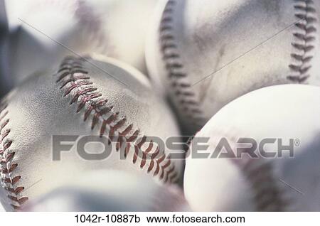 Stock Image - Close-up of baseballs. Fotosearch