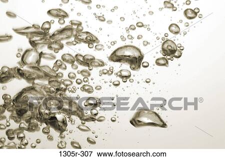 Stock Photo - Close-up of water bubbles. Fotosearch