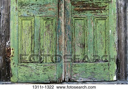 Stock Image - closed, doorway, doors, dilapidated, architecture. Fotosearch