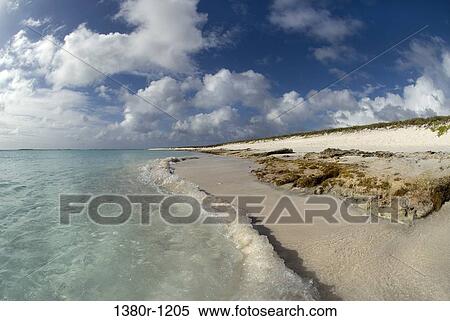 Stock Image Of Clouds Over The Beach Sarqui Los Roques National