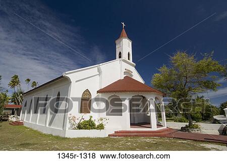 Facade of a church, Fakarava, Tuamotu Archipelago, French Polynesia View Large Photo Image Stock Photo - Facade of a church, Fakarava, Tuamotu Archipelago, French Polynesia. Fotosearch