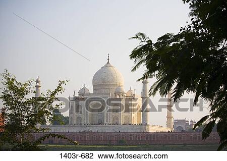 Facade of a mausoleum, Taj Mahal, Agra, Uttar Pradesh, India View Large Photo Image Stock Image - Facade of a mausoleum, Taj Mahal, Agra, Uttar Pradesh, India. Fotosearch