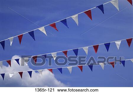 Flags on strings hanging overhead View Large Photo Image Stock Image - Flags on strings hanging overhead. Fotosearch