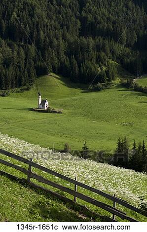 High angle view of a church on a landscape, St. Johann Church, Funes Valley, Dolomites, Trentino-Alto-Adige, Italy View Large Photo Image Stock Image - High angle view of a church on a landscape, St. Johann Church, Funes Valley, Dolomites, Trentino-Alto-Adige, Italy. Fotosearch