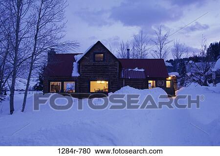 Stock Image - House at Ketchum, Idaho, USA. Fotosearch