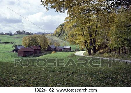 Houses on a hill, Vermont, USA View Large Photo Image Stock Image - Houses on a hill, Vermont, USA. Fotosearch