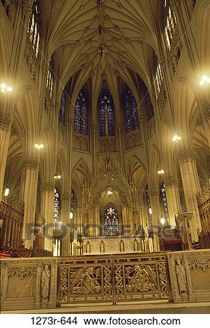 Interior of St. Patrick's Cathedral, New York City, New York, USA View Large Photo Image Picture - Interior of St. Patrick's Cathedral, New York City, New York, USA. Fotosearch