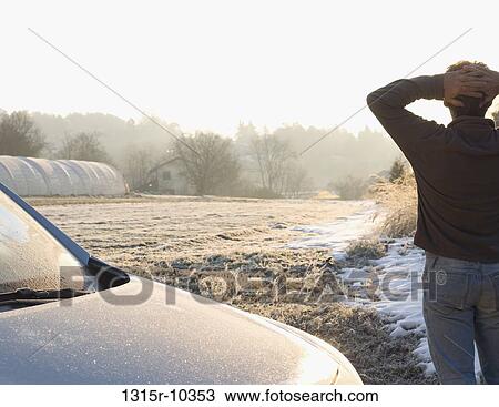 Italy, Piedmont, Man looking out over greenhouses beside car View Large Photo Image Stock Image - Italy, Piedmont, Man looking out over greenhouses beside car. Fotosearch