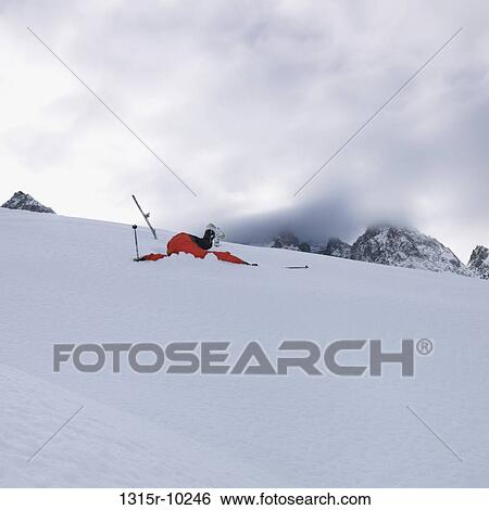 Italy, Piedmont, Skier taking head plunge into snow on slope View Large Photo Image Stock Photograph - Italy, Piedmont, Skier taking head plunge into snow on slope. Fotosearch