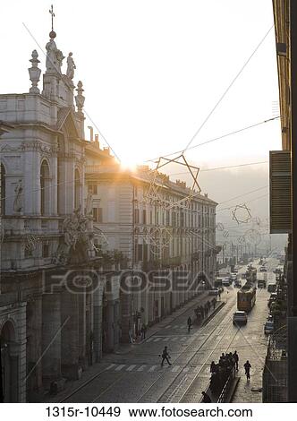 Italy, Piedmont, Turin, cityscape at sunrise View Large Photo Image Stock Photo - Italy, Piedmont, Turin, cityscape at sunrise. Fotosearch