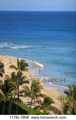 Kaanapali Beach, Maui, Hawaii View Large Photo Image Stock Photo - Kaanapali Beach, Maui, Hawaii. Fotosearch