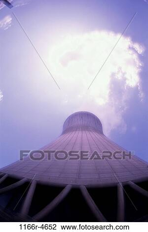 Low angle view of a smoke stack at a power plant View Large Photo Image Stock Image - Low angle view of a smoke stack at a power plant. Fotosearch