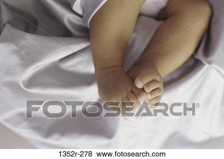 Stock Photo - Low section view of a baby's feet. Fotosearch