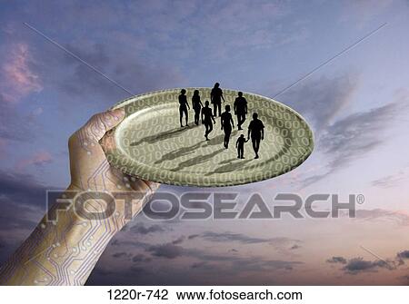 Miniature figures of people on a plate held by a person View Large Photo Image Stock Image - Miniature figures of people on a plate held by a person. Fotosearch