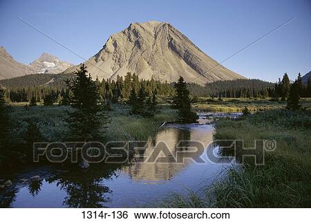 Mountain at Red Deer River, Banff National Park, Alberta, Canada View Large Photo Image Stock Photograph - Mountain at Red Deer River, Banff National Park, Alberta, Canada. Fotosearch