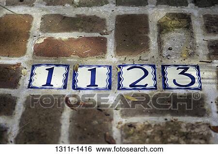 Numbers in a brick floor View Large Photo Image Stock Photograph - Numbers in a brick floor. Fotosearch