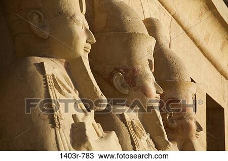 Osiride statues at the Mortuary Temple of Hatshepsut at Deir el Bahri on the West Bank of the Nile River at Luxor, Egypt View Large Photo Image Stock Image - Osiride statues at the Mortuary Temple of Hatshepsut at Deir el Bahri on the West Bank of the Nile River at Luxor, Egypt. Fotosearch