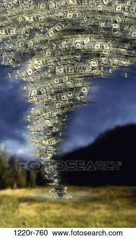 Paper money in the form of a tornado View Large Photo Image Stock Image - Paper money in the form of a tornado. Fotosearch