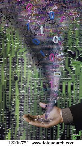 Person's hand with a twister of binary code and a circuit board in the background View Large Photo Image Stock Image - Person's hand with a twister of binary code and a circuit board in the background. Fotosearch
