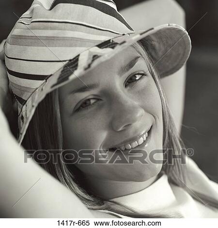 Portrait of a teenage girl smiling View Large Photo Image Stock Photography - Portrait of a teenage girl smiling. Fotosearch