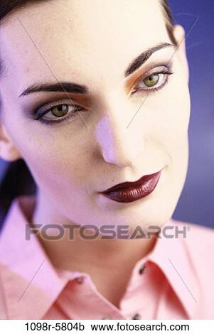Stock Image - Portrait of a young woman. Fotosearch