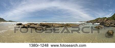 Rock formations in the sea, Florianopolis, Santa Catarina, Brazil View Large Photo Image Stock Photo - Rock formations in the sea, Florianopolis, Santa Catarina, Brazil. Fotosearch