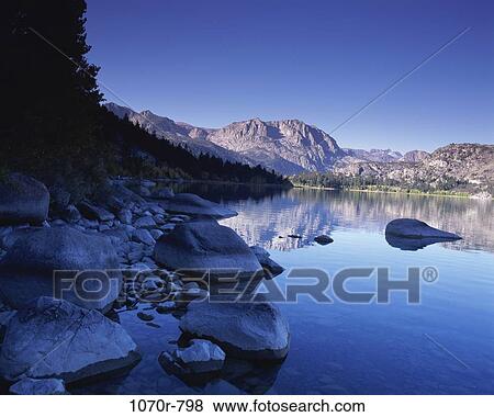 Rocks at June Lake, California, USA View Large Photo Image Stock Photo - Rocks at June Lake, California, USA. Fotosearch