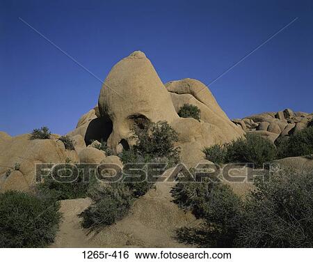 Stock Photograph - Skull Rock, Joshua Tree National Park, California, USA. Fotosearch