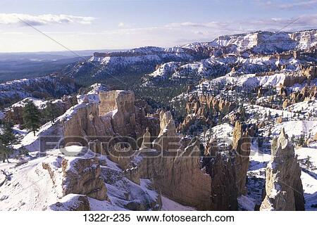 Stock Photography - Snow at Bryce Canyon National Park, Utah, USA. Fotosearch