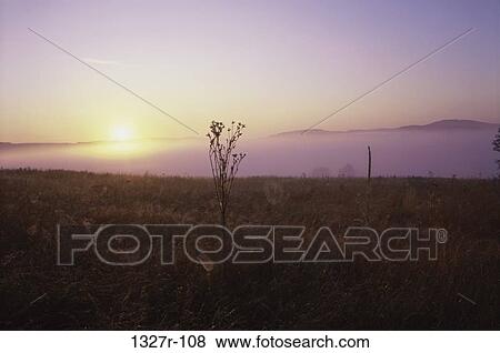 Sunrise over a landscape, Czech Republic View Large Photo Image Stock Photo - Sunrise over a landscape, Czech Republic. Fotosearch