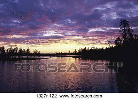 Sunset at Ovre Pasvik National Park, Norway View Large Photo Image Stock Image - Sunset at Ovre Pasvik National Park, Norway. Fotosearch