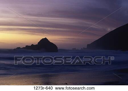Sunset over Pfeiffer Beach, California, USA View Large Photo Image Stock Image - Sunset over Pfeiffer Beach, California, USA. Fotosearch