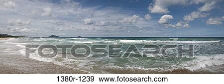 Stock Photo - Surf on the beach, Florianopolis, Santa Catarina, Brazil. Fotosearch