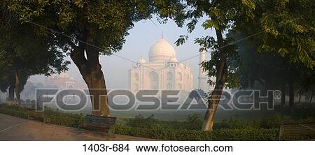 Trees in a park with a mausoleum in the background, Taj Mahal, Agra, Uttar Pradesh, India View Large Photo Image Picture - Trees in a park with a mausoleum in the background, Taj Mahal, Agra, Uttar Pradesh, India. Fotosearch