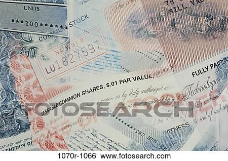 US stocks and shares certificates View Large Photo Image Stock Photograph - US stocks and shares certificates. Fotosearch